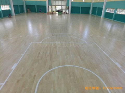 寧波至城學?；@球館體育木地板安裝案